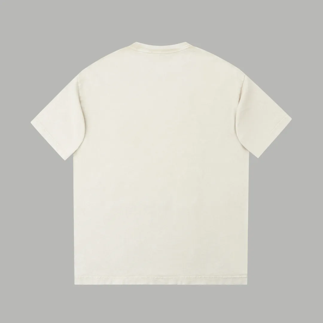 🅿️220 ✨CH✨🆕25SS spring and summer new style Crow ✝ embroidered short-sleeved frame Light luxury essential item for daily commuting for men and women Correct version Welcome to compare Detailed features · 280g 100% pure cotton double yarn jersey fabric · Custom dyed in the same vat, special thickened 32 count double-ply 1X1 thread · Imported Australian pearlescent diamonds ✝ pattern ➕ high-temperature stamping of hardware letters. Dyeing of ready-made garments, then faded and fried snowflake process, then washed to make it look old. General washing to improve the effect · Double-needle stitching and cross-stitch process · Original main mark washed tag brand moisture-proof paper packaging Color: black/grey/apricot Size: S/M/L/XL